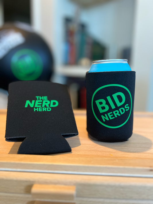 BID NERDS Beverage Koozie