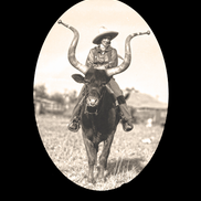 Vintage Cowgirl Pendant Necklace Silver