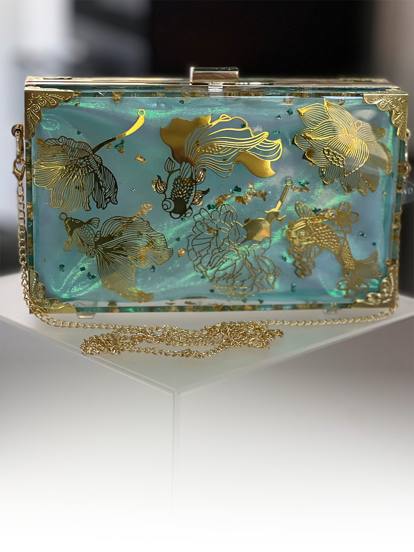 Koi Pond Resin Clutch