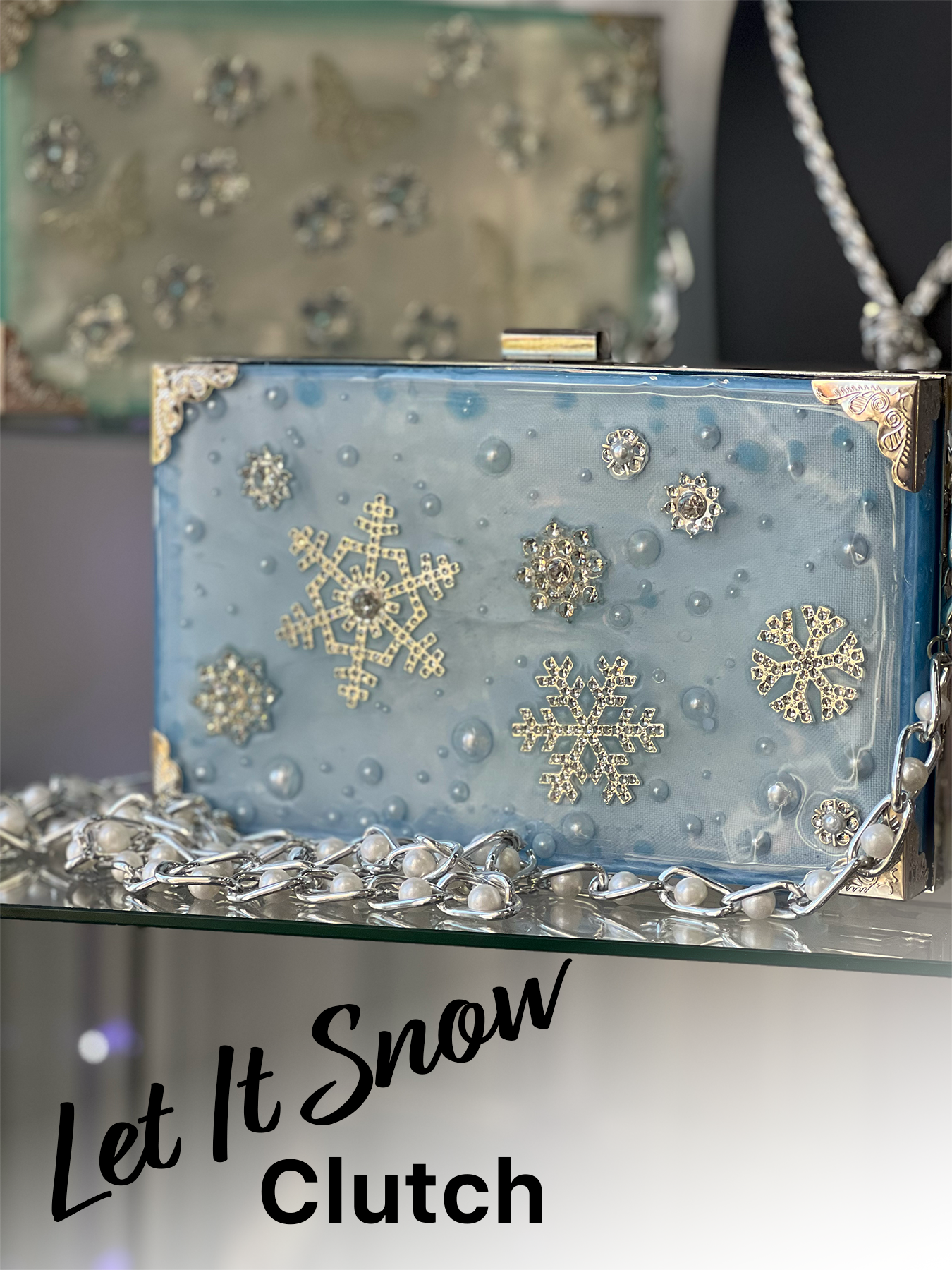 Let It Snow Resin Clutch