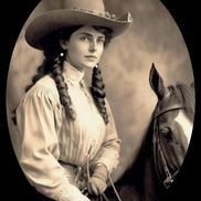 Vintage Cowgirl Pendant Necklace Silver