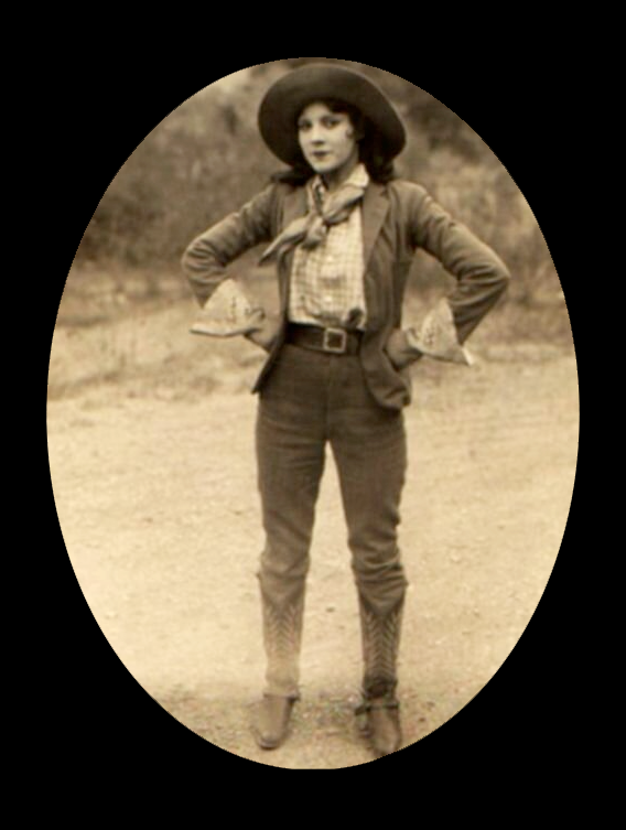 Vintage Cowgirl Pendant Necklace Silver