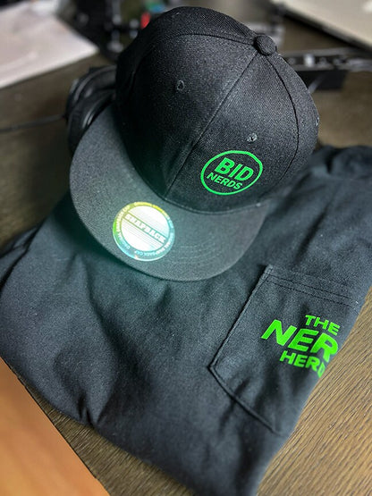 Bid Nerds T-Shirt and Trucker Hat Set